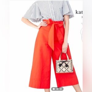 Kate Spade Vibrant Red Wide Leg Pants